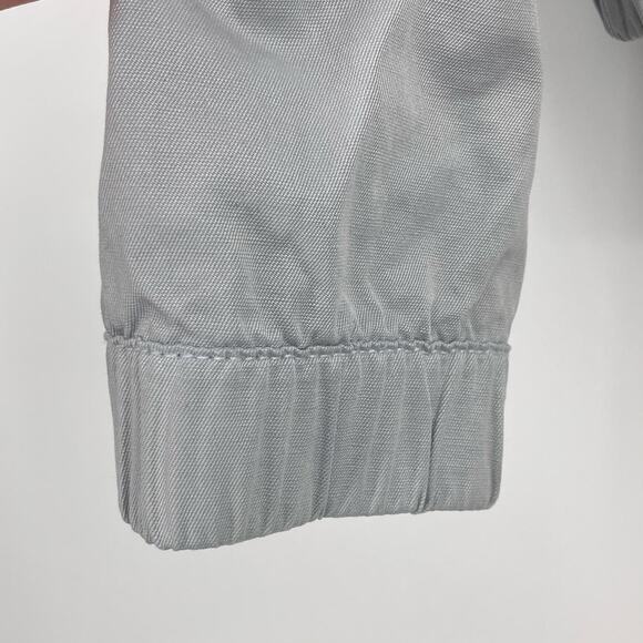 Standard / Cloth Urban Outfitters Blue Gray Full Zip Collared Bomber Jacket Coat - Picture 7 of 10